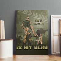 Military Fathers Day Canvas Wall Art My Dad Is My Hero