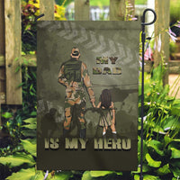 Military Fathers Day Garden Flag My Dad Is My Hero