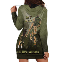Military Fathers Day Hoodie Dress My Dad Is My Hero