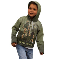 Military Fathers Day Kid Hoodie My Dad Is My Hero