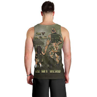 Military Fathers Day Men Tank Top My Dad Is My Hero