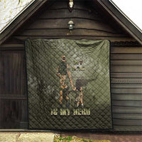 Military Fathers Day Quilt My Dad Is My Hero