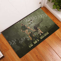 Military Fathers Day Rubber Doormat My Dad Is My Hero