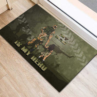 Military Fathers Day Rubber Doormat My Dad Is My Hero
