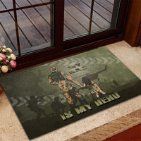 Military Fathers Day Rubber Doormat My Dad Is My Hero