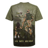 Military Fathers Day Rugby Jersey My Dad Is My Hero