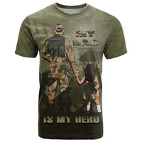 Military Fathers Day T Shirt My Dad Is My Hero