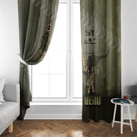 Military Fathers Day Window Curtain My Dad Is My Hero