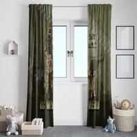 Military Fathers Day Window Curtain My Dad Is My Hero