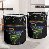 Racing Pride Laundry Basket Racing Rainbow Cyberpunk Style