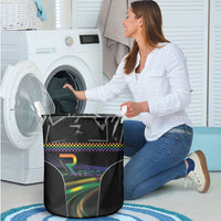 Racing Pride Laundry Basket Racing Rainbow Cyberpunk Style