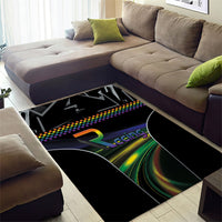 Racing Pride Area Rug Racing Rainbow Cyberpunk Style