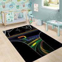 Racing Pride Area Rug Racing Rainbow Cyberpunk Style