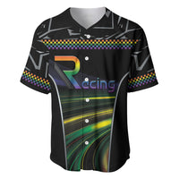 Custom Racing Pride Baseball Jersey Racing Rainbow Cyberpunk Style