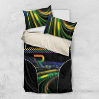 Racing Pride Bedding Set Racing Rainbow Cyberpunk Style