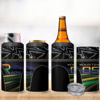 Custom Racing Pride 4 in 1 Can Cooler Tumbler Racing Rainbow Cyberpunk Style