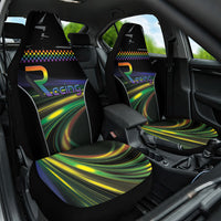 Racing Pride Car Seat Cover Racing Rainbow Cyberpunk Style