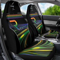 Racing Pride Car Seat Cover Racing Rainbow Cyberpunk Style