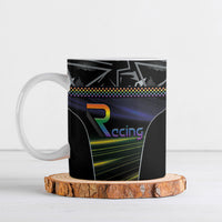 Custom Racing Pride Ceramic Mug Racing Rainbow Cyberpunk Style