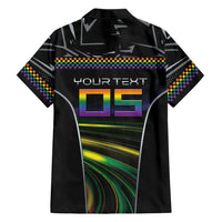 Custom Racing Pride Hawaiian Shirt Racing Rainbow Cyberpunk Style