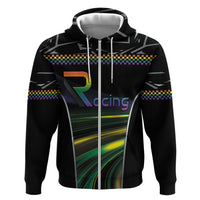Custom Racing Pride Hoodie Racing Rainbow Cyberpunk Style