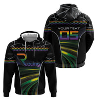 Custom Racing Pride Hoodie Racing Rainbow Cyberpunk Style