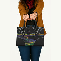 Racing Pride Leather Bag Racing Rainbow Cyberpunk Style