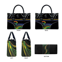 Racing Pride Leather Bag Racing Rainbow Cyberpunk Style