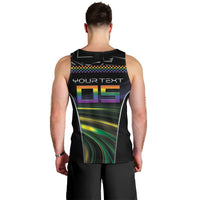 Custom Racing Pride Men Tank Top Racing Rainbow Cyberpunk Style