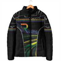Custom Racing Pride Padded Jacket Racing Rainbow Cyberpunk Style