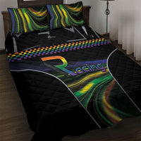 Racing Pride Quilt Bed Set Racing Rainbow Cyberpunk Style
