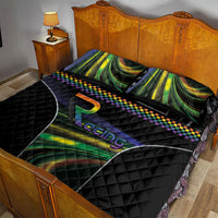 Racing Pride Quilt Bed Set Racing Rainbow Cyberpunk Style