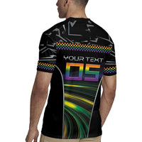 Custom Racing Pride Rugby Jersey Racing Rainbow Cyberpunk Style