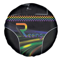 Racing Pride Spare Tire Cover Racing Rainbow Cyberpunk Style