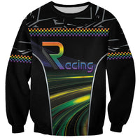 Custom Racing Pride Sweatshirt Racing Rainbow Cyberpunk Style