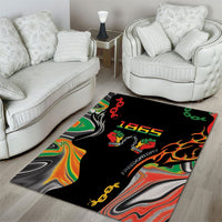 African Juneteenth Freedom Day 1865 Area Rug Colors Liquid Marble With Broken Chains