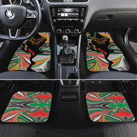 African Juneteenth Freedom Day 1865 Car Mats Colors Liquid Marble With Broken Chains