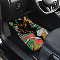 African Juneteenth Freedom Day 1865 Car Mats Colors Liquid Marble With Broken Chains