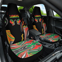 African Juneteenth Freedom Day 1865 Car Seat Cover Colors Liquid Marble With Broken Chains