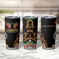 African Juneteenth Freedom Day 1865 Tumbler Cup Colors Liquid Marble With Broken Chains