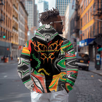 African Juneteenth Freedom Day 1865 Zip Hoodie Colors Liquid Marble With Broken Chains