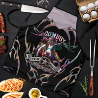 Cowboy Pride Month Sounds Gay Im in Apron Y2K Tribal Chrome With Rainbow Scarf Cow