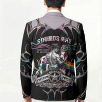 Cowboy Pride Month Sounds Gay Im in Blazer Y2K Tribal Chrome With Rainbow Scarf Cow