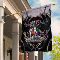 Cowboy Pride Month Sounds Gay Im in Garden Flag Y2K Tribal Chrome With Rainbow Scarf Cow