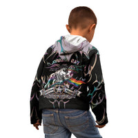 Cowboy Pride Month Sounds Gay Im in Kid Hoodie Y2K Tribal Chrome With Rainbow Scarf Cow