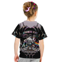 Cowboy Pride Month Sounds Gay Im in Kid T Shirt Y2K Tribal Chrome With Rainbow Scarf Cow