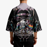 Cowboy Pride Month Sounds Gay Im in Kimono Y2K Tribal Chrome With Rainbow Scarf Cow