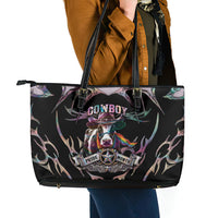 Cowboy Pride Month Sounds Gay Im in Leather Tote Bag Y2K Tribal Chrome With Rainbow Scarf Cow