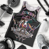 Cowboy Pride Month Sounds Gay Im in Men Tank Top Y2K Tribal Chrome With Rainbow Scarf Cow