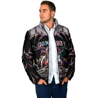 Cowboy Pride Month Sounds Gay Im in Padded Jacket Y2K Tribal Chrome With Rainbow Scarf Cow